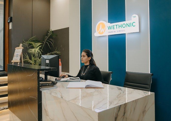 Reception desk at the Wethonic office in Bikaner